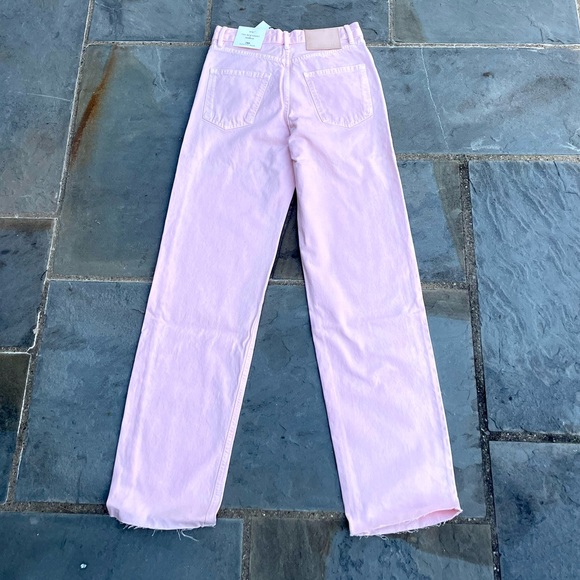 Zara The New Daddy Pink Wide Leg Jeans - Picture 7 of 11